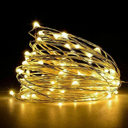 Luces de hadas para decoraciones navideñas interiores y exteriores
