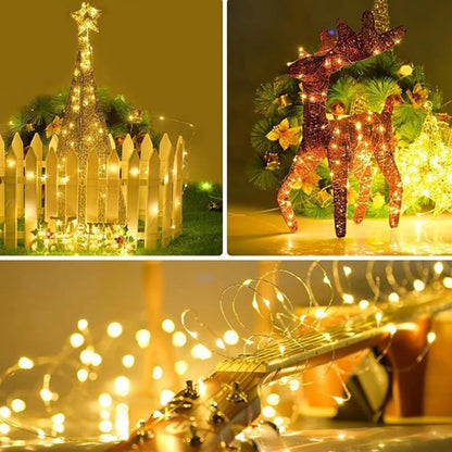 Luces de hadas para decoraciones navideñas interiores y exteriores