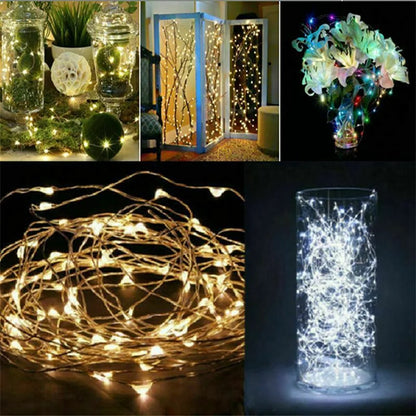 Luces de hadas para decoraciones navideñas interiores y exteriores