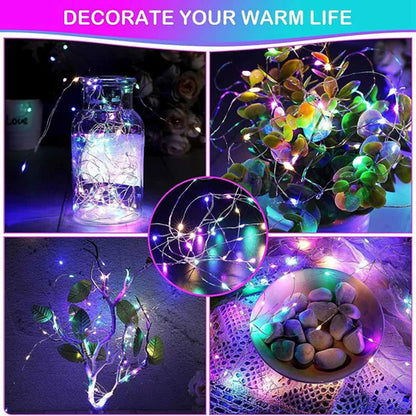 Luces de hadas para decoraciones navideñas interiores y exteriores