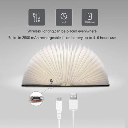 Lámpara de mesa plegable con luz LED para lectura diseño