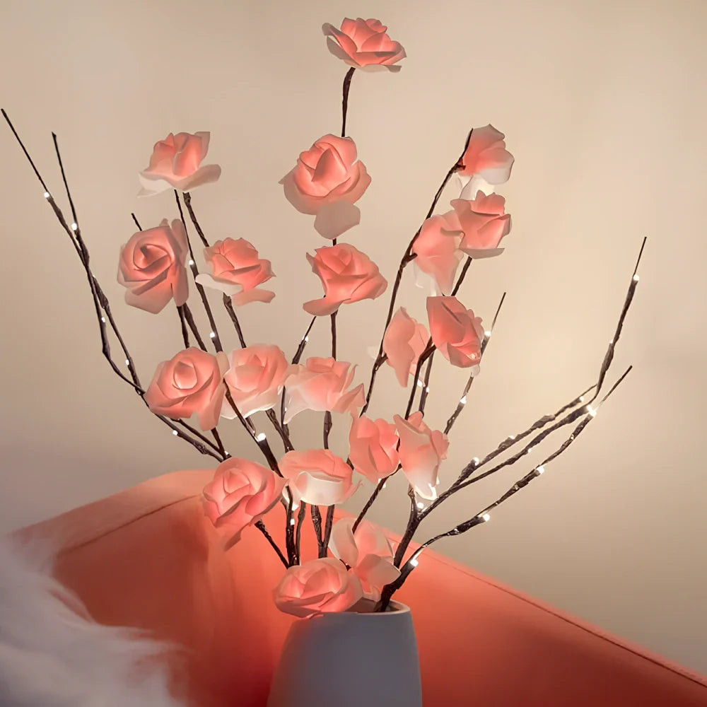 Ramas decorativas iluminadas con luz LED para el hogar