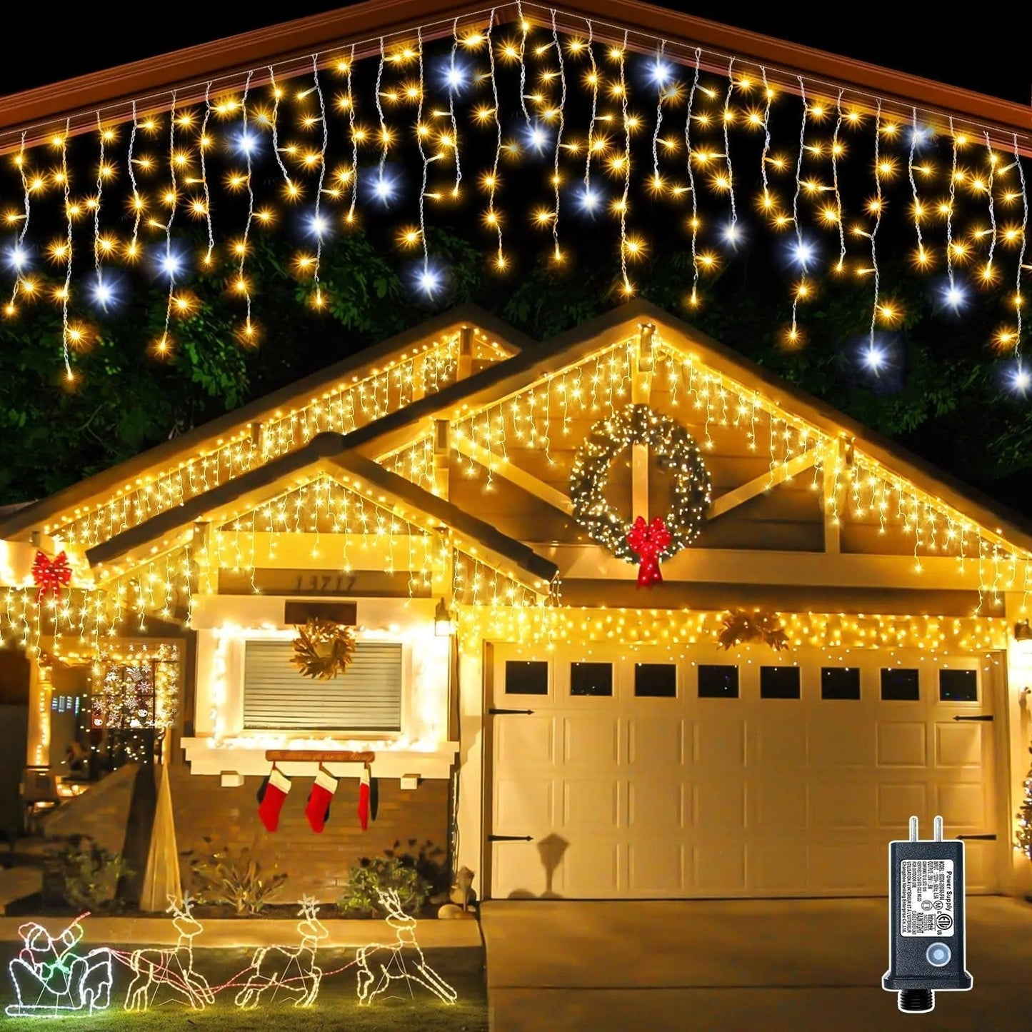 Fairy Lights Outdoor Icicle LED Christmas Decorations