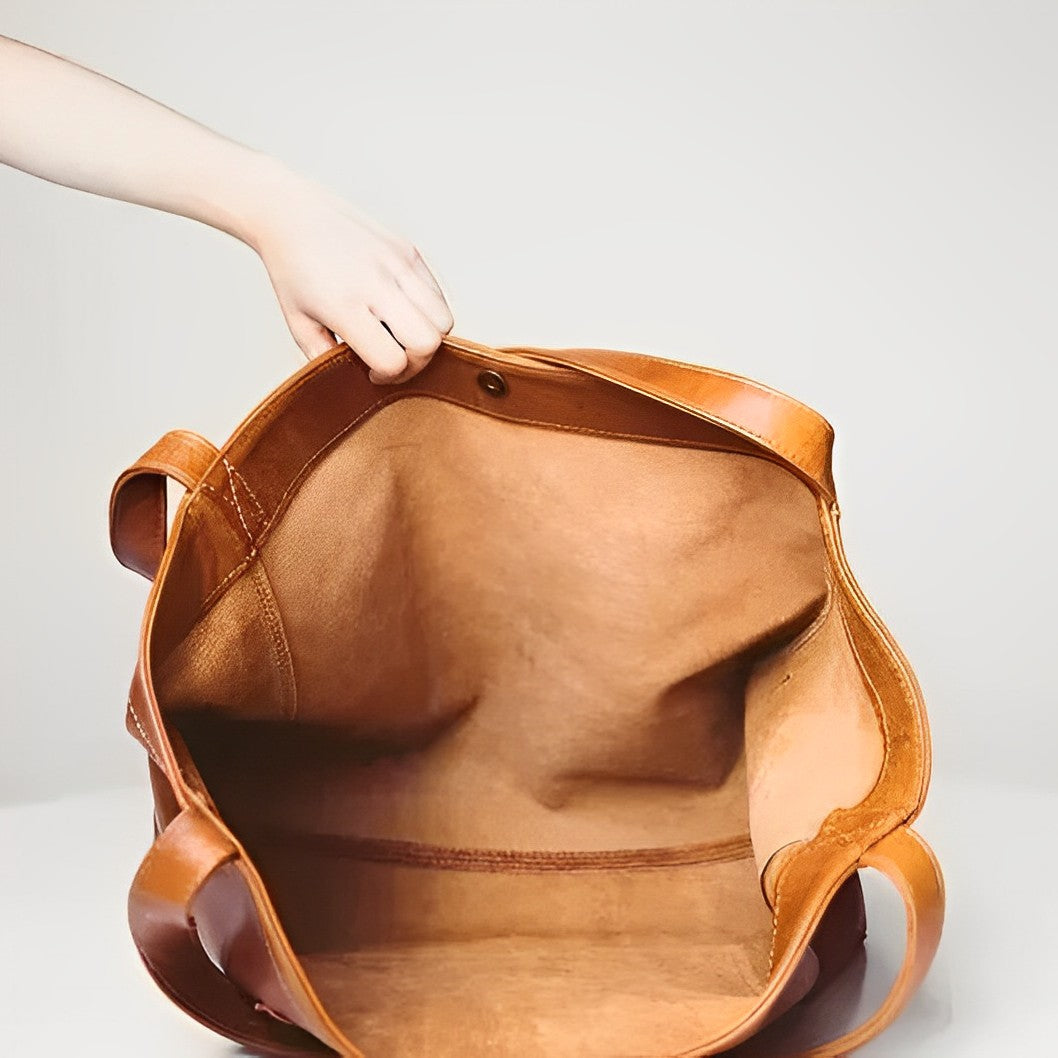 Vintage Leather Shoulder Bag - Janna