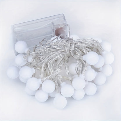 Luces de cadena para exteriores con batería, blanco cálido