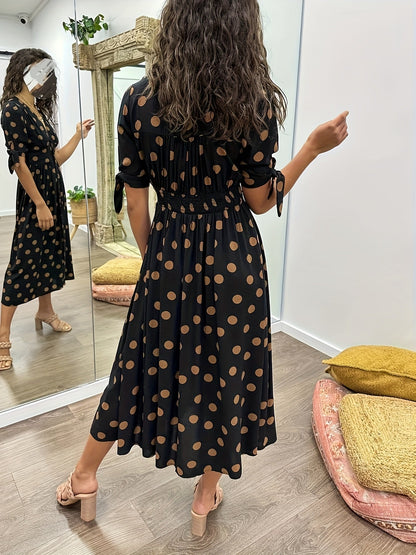 Gesselle | Vestido de escote en V con lunares