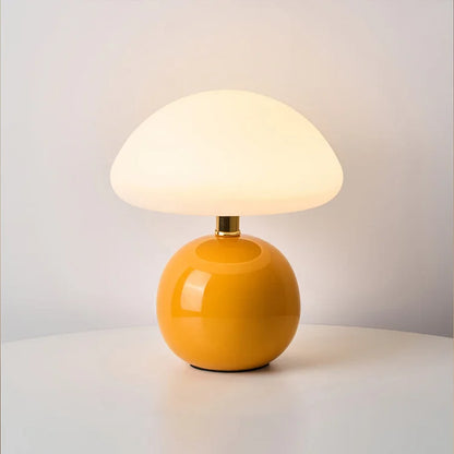 Lámpara de mesa de cerámica con luz cálida suave