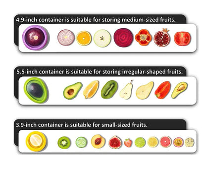 Contenedores para almacenamiento de frutas y verduras