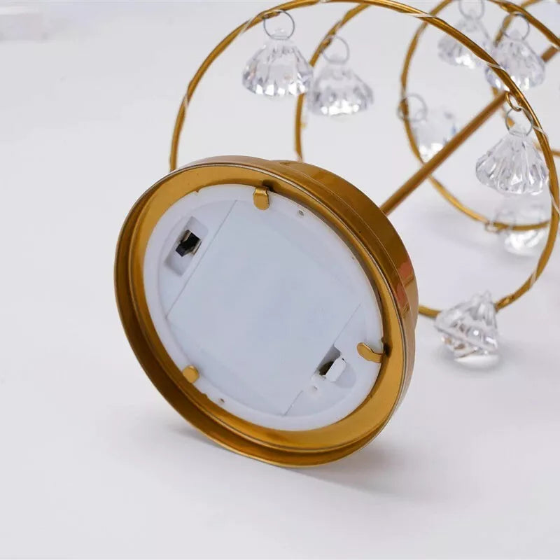 Lámpara de mesa navideña con diseño espiral LED