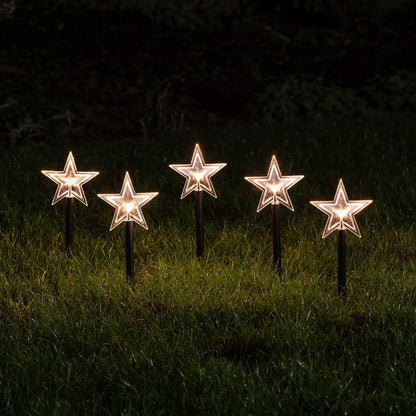 Luces de Estaca de Jardín con Estrella para Decoraciones Navideñas
