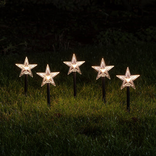 Luces de Estaca de Jardín con Estrella para Decoraciones Navideñas