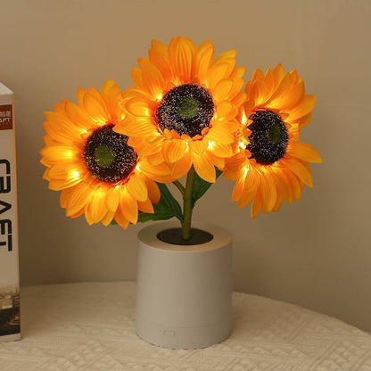 Lámpara de mesa girasol LED USB recargable