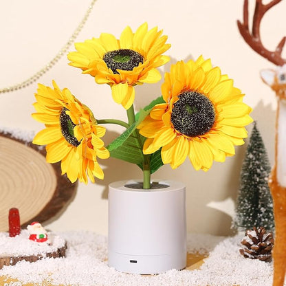 Lámpara de mesa girasol LED USB recargable