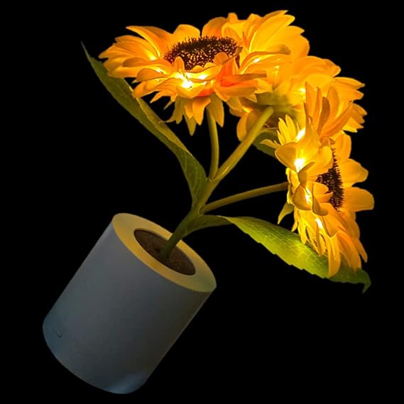 Lámpara de mesa girasol LED USB recargable