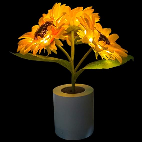 Lámpara de mesa girasol LED USB recargable