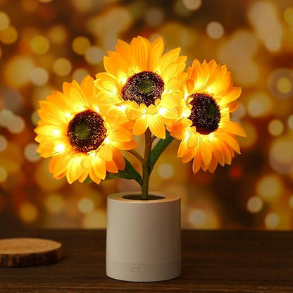 Lámpara de mesa girasol LED USB recargable