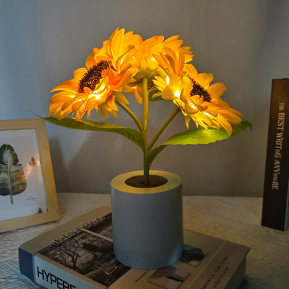 Lámpara de mesa girasol LED USB recargable
