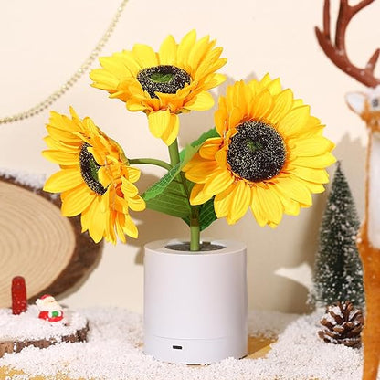Lámpara de mesa girasol LED USB recargable