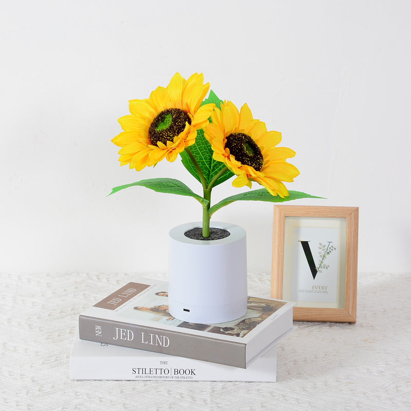 Lámpara de mesa girasol LED USB recargable
