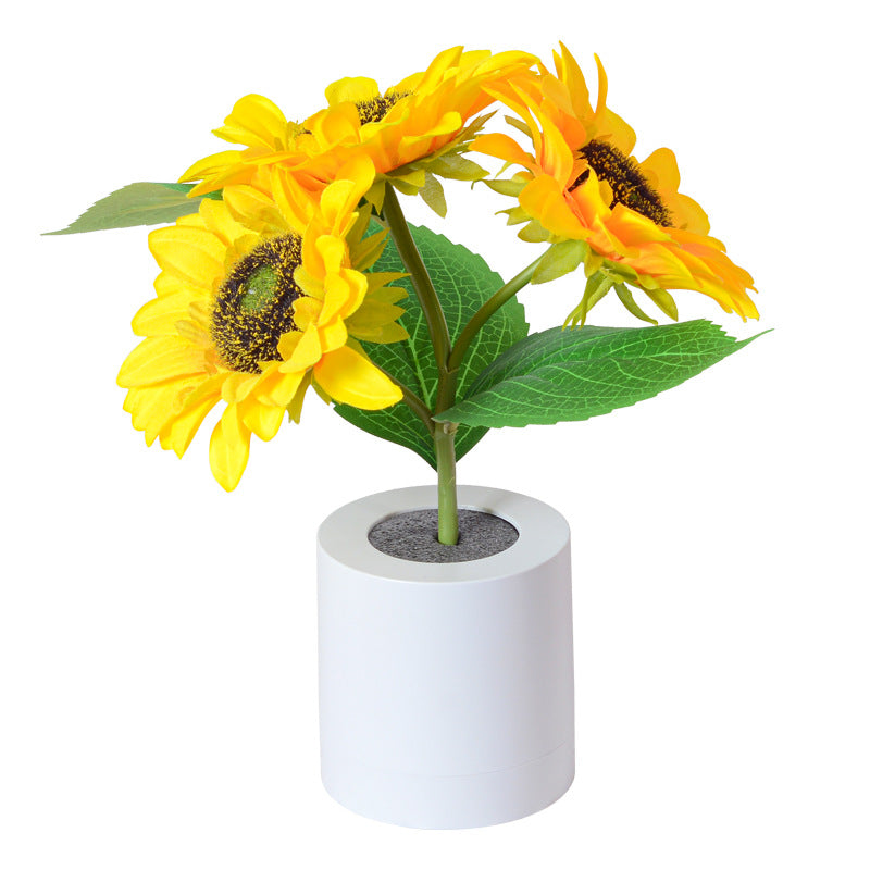 Lámpara de mesa girasol LED USB recargable