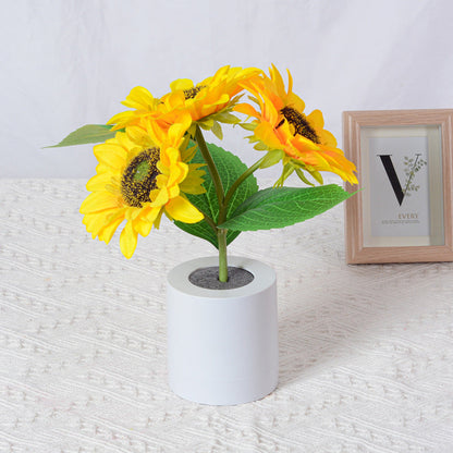 Lámpara de mesa girasol LED USB recargable