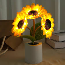 Lámpara de mesa girasol LED USB recargable