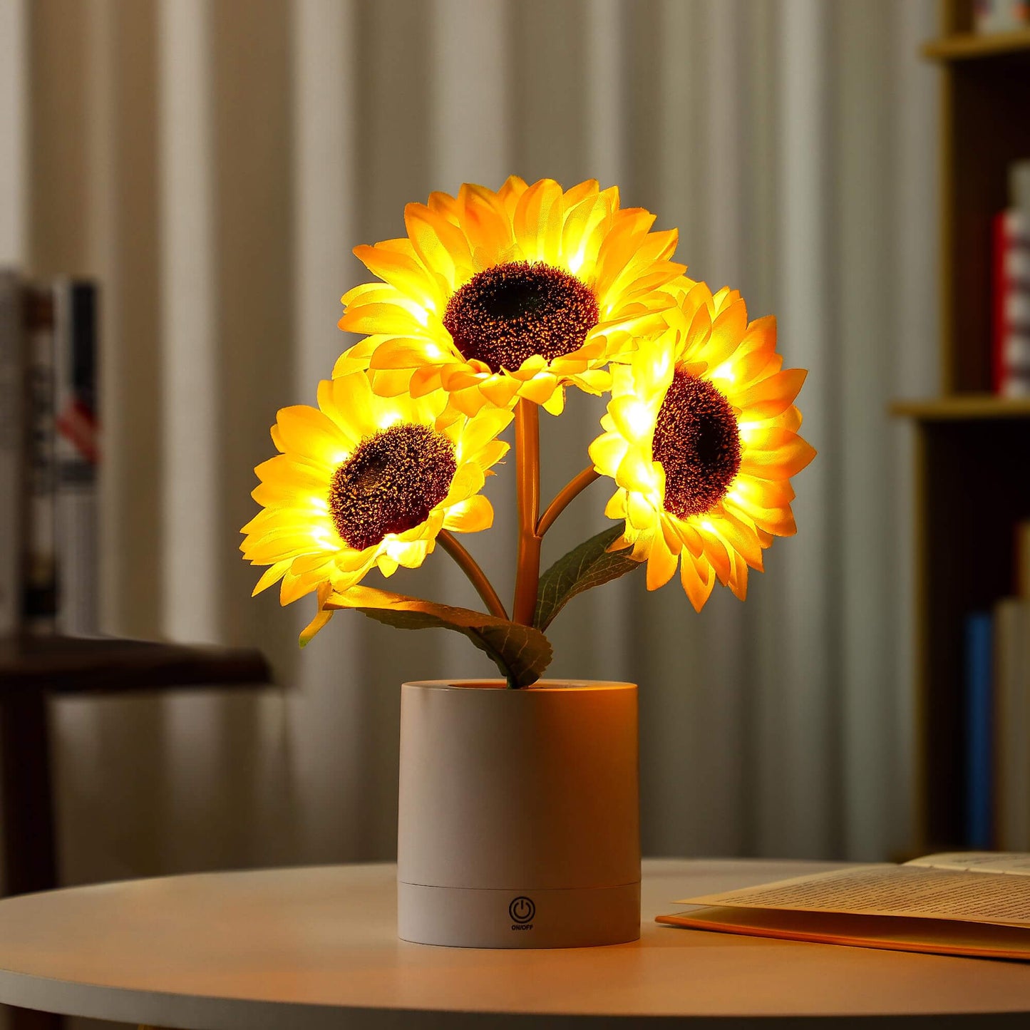 Lámpara de mesa girasol LED USB recargable