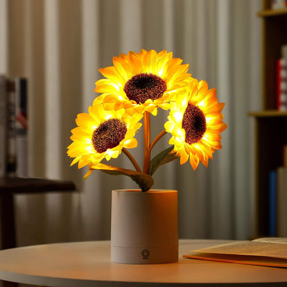 Lámpara de mesa girasol LED USB recargable