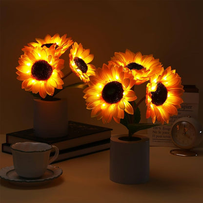 Lámpara de mesa girasol LED USB recargable
