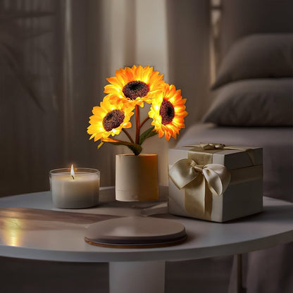 Lámpara de mesa girasol LED USB recargable