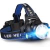 Linterna frontal | Linterna frontal LED recargable, impermeable y con zoom