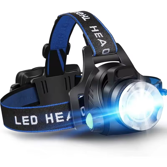 Linterna frontal | Linterna frontal LED recargable, impermeable y con zoom