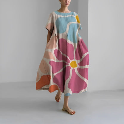 Daisy - Vestido Maxi Suelto Retro de Gran Balanceo