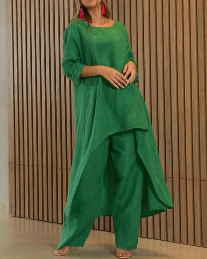 Conjunto casual de dos piezas Sam Dress en colores sólidos