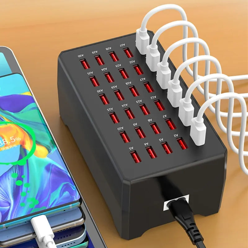 Estación de carga de escritorio USB multi-puerto