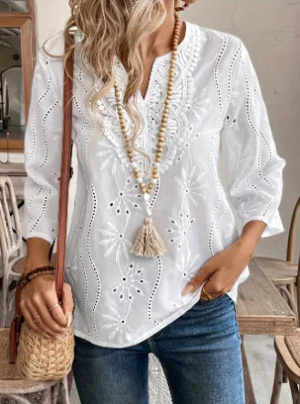 Eunice | Blusa blanca a medida