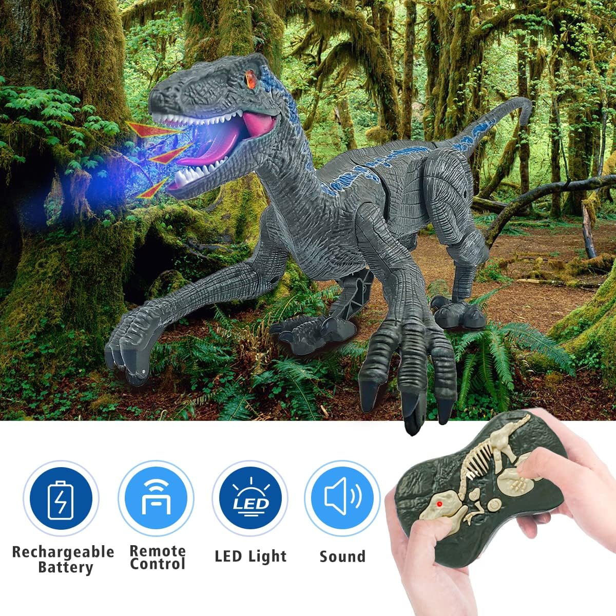 Dinosaurio de juguete para niños con control remoto