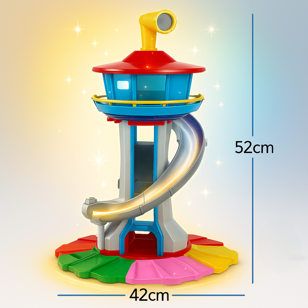 Torre con scivolo per auto per bambini