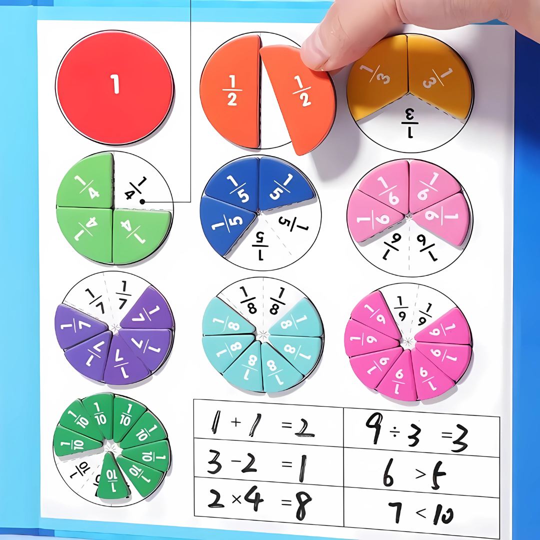 Giocattolo educativo per l'apprendimento delle frazioni matematiche