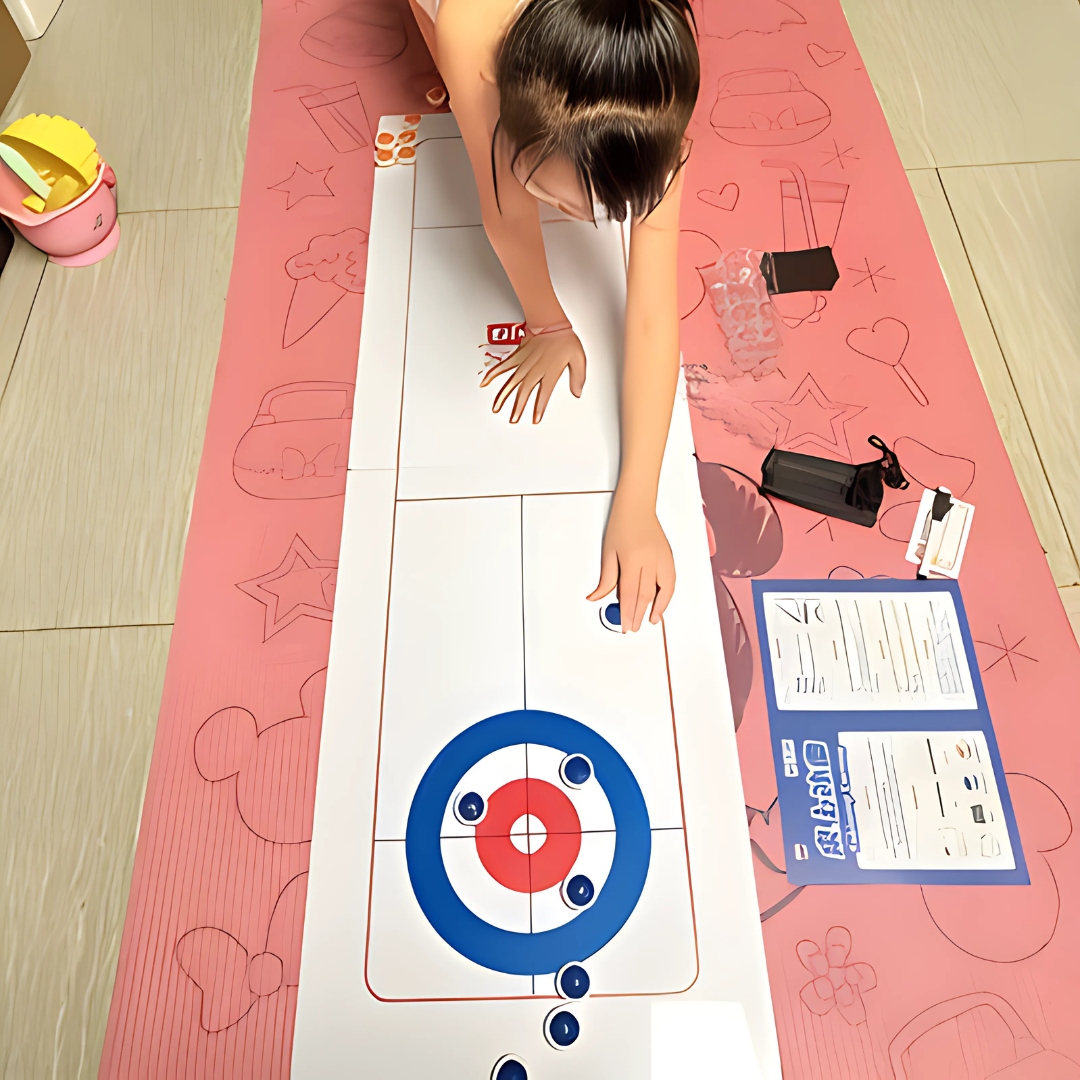 Juego de curling para niños de interior