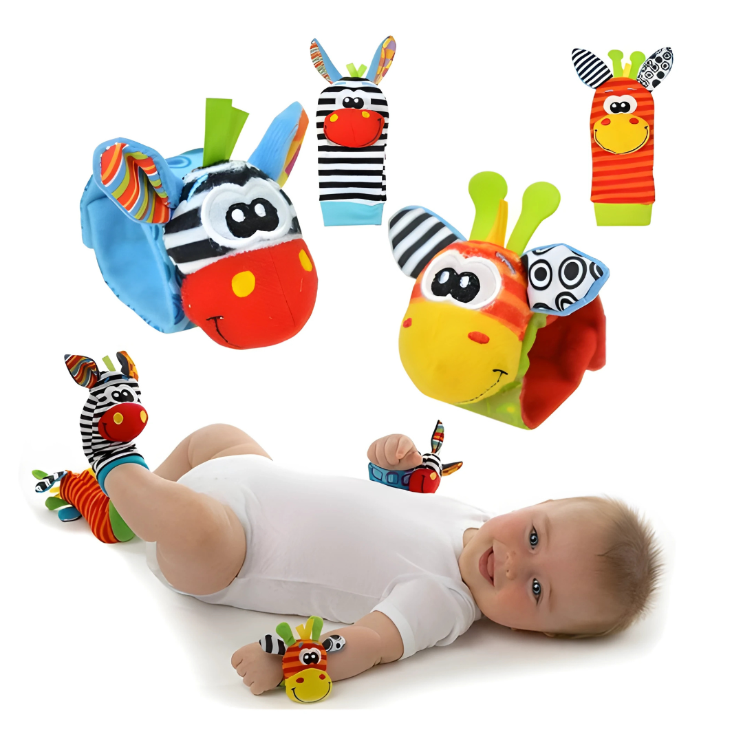 Conjunto de calcetines sonajero para bebé y juguetes de muñeca