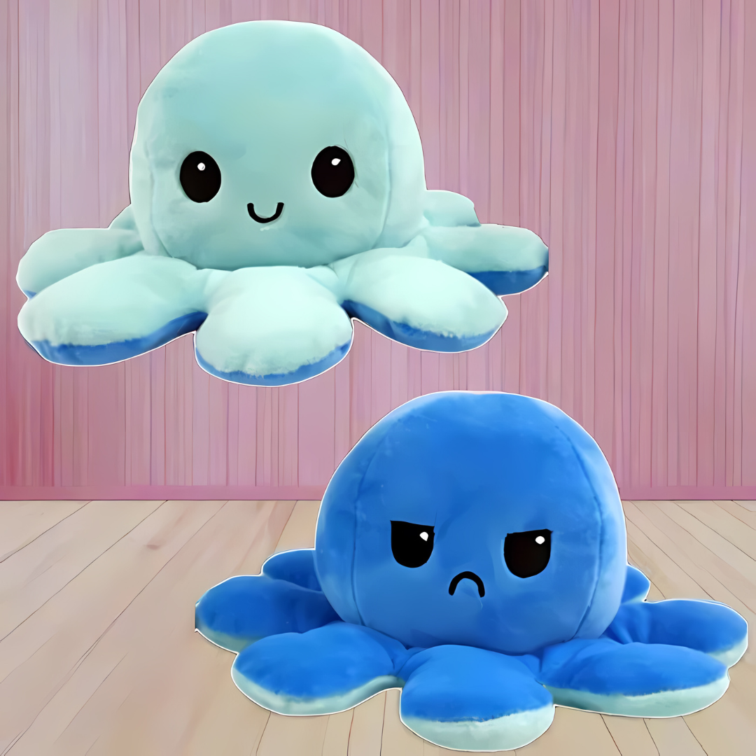 Peluche reversible de pulpo suave