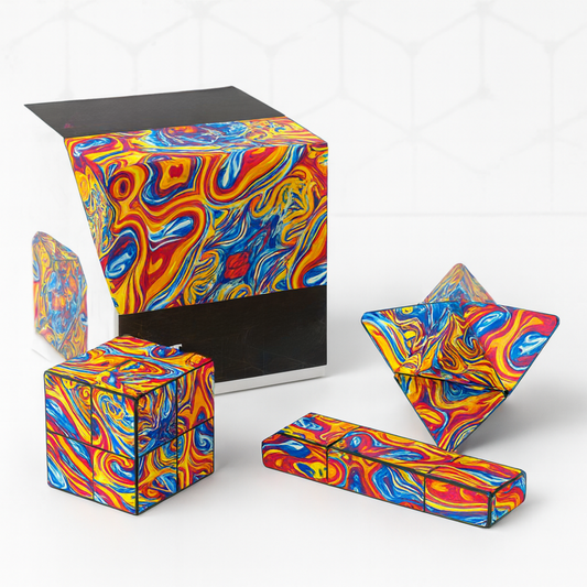 Cubo de rompecabezas magnético plegable juguete antiestrés