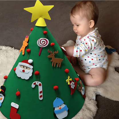 Decoraciones de Navidad Árbol de Actividad de Fieltro para Niños Pequeños