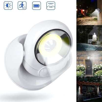 Luz de seguridad LED con sensor de movimiento para exteriores