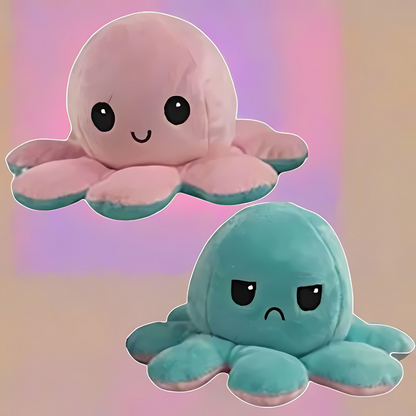 Peluche reversible de pulpo suave