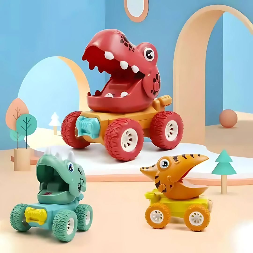 Juguetes de dinosaurios para niños Set de camiones monstruo