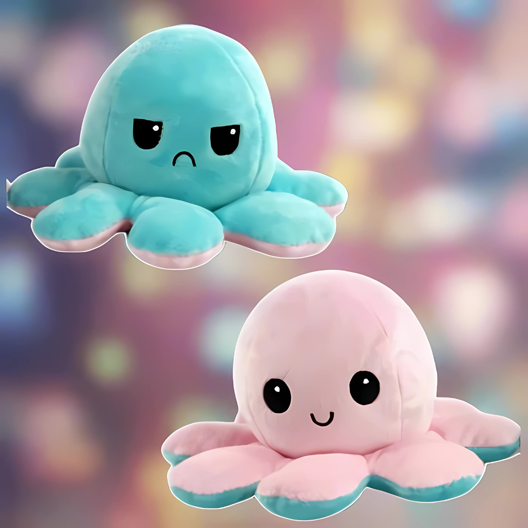 Peluche reversible de pulpo suave