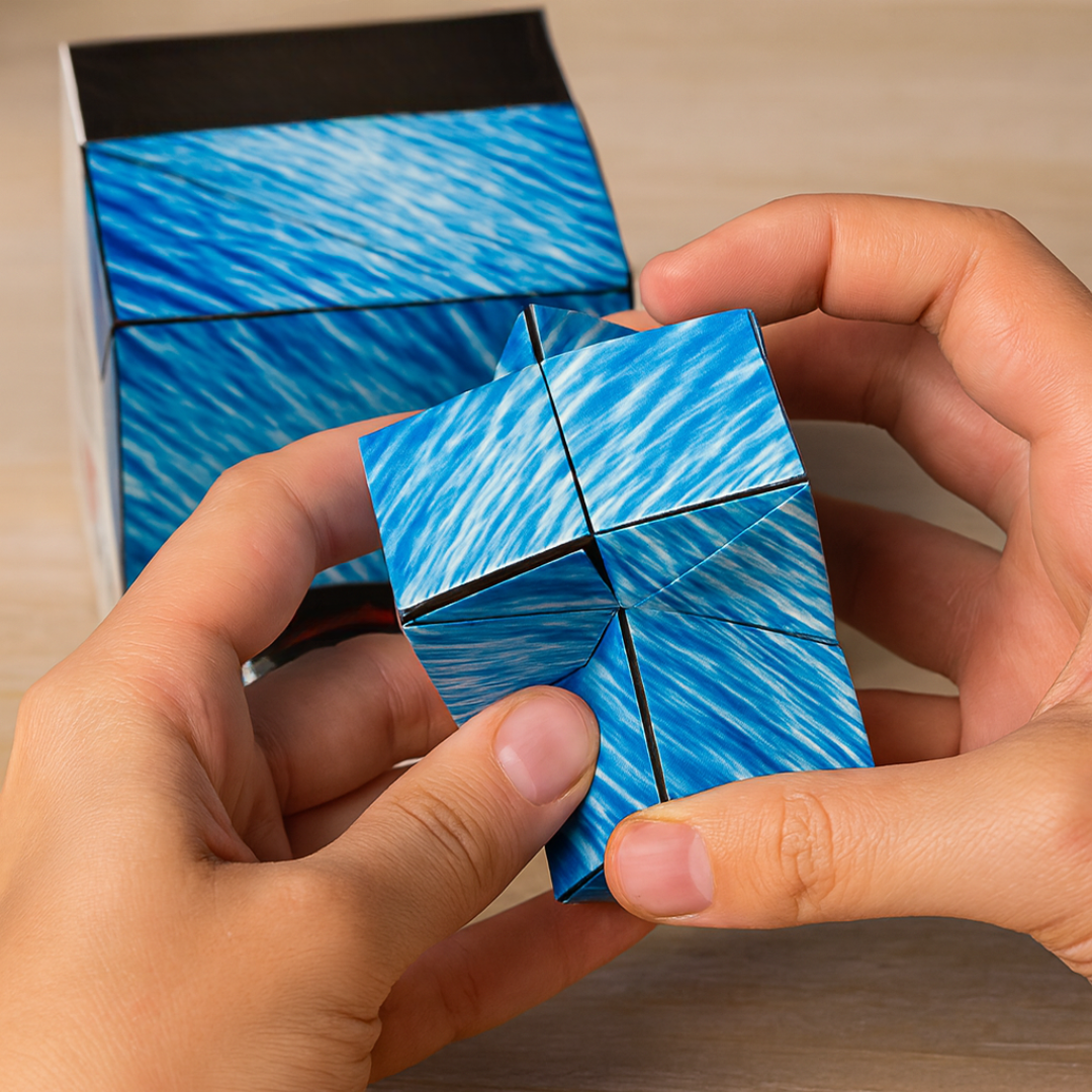Cubo de rompecabezas magnético plegable juguete antiestrés