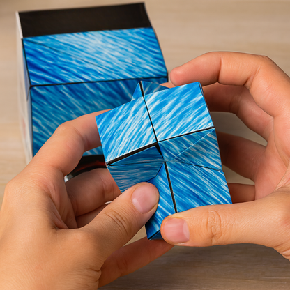Cubo de rompecabezas magnético plegable juguete antiestrés